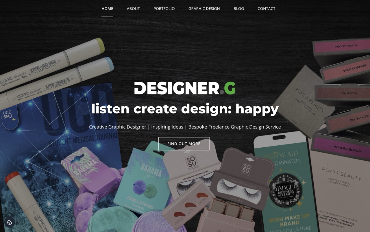Designer G New Website on Nimble CMS